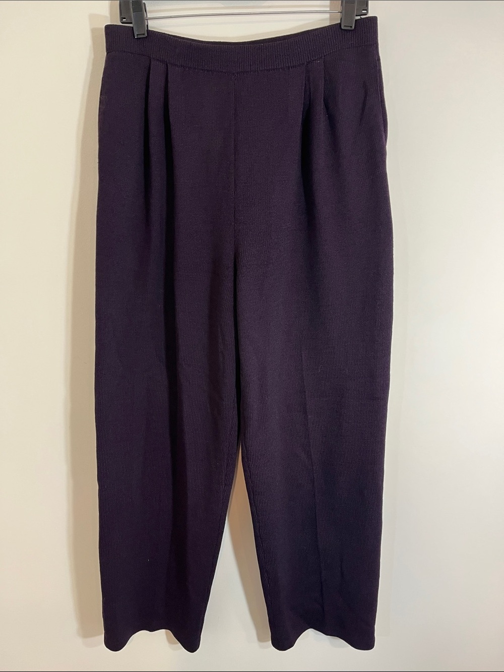 St John Collection Santana Knit Pants Purple Women's 10